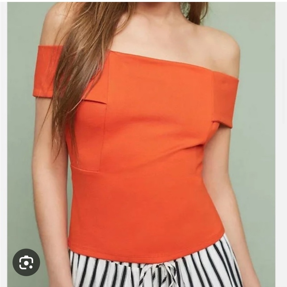 Daletta Off-Shoulder Orange Top